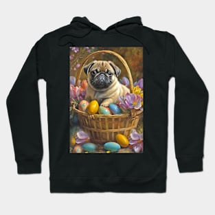 Pug Dog Easter Card Hoodie